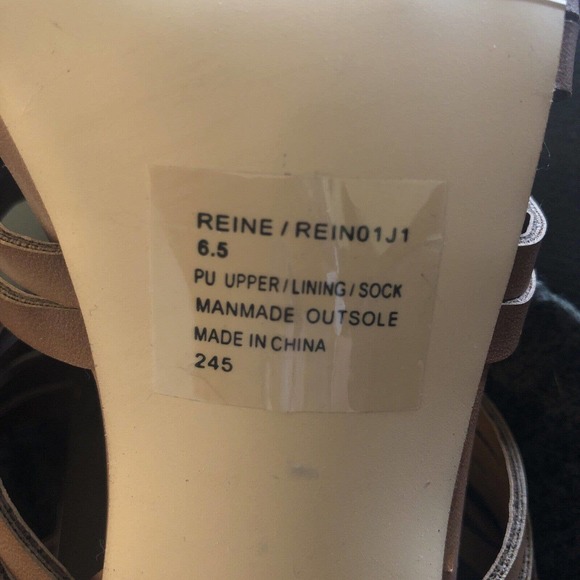 Madden Girl Reine Sandal Shoes Size 6.5‎ Brown Strappy Block Heel Huarache NEW - Picture 9 of 9